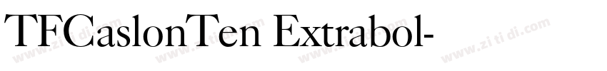 TFCaslonTen Extrabol字体转换